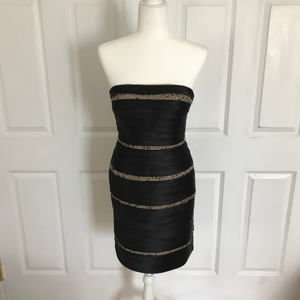 Black sequin party dress, size 4